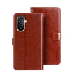 For Huawei nova Y71 idewei Crazy Horse Texture Leather Phone Case with Holder(Brown) - Huawei Cases by idewei | Online Shopping South Africa | PMC TechLife | Buy Now Pay Later Mobicred