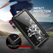 For Samsung Galaxy S20 Plus R-JUST Water-resistant Shockproof Dustproof Metal + Silicone Protective Case(Black)