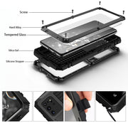 For Samsung Galaxy S20 Ultra R-JUST Water-resistant Shockproof Dustproof Metal + Silicone Protective Case(Black)