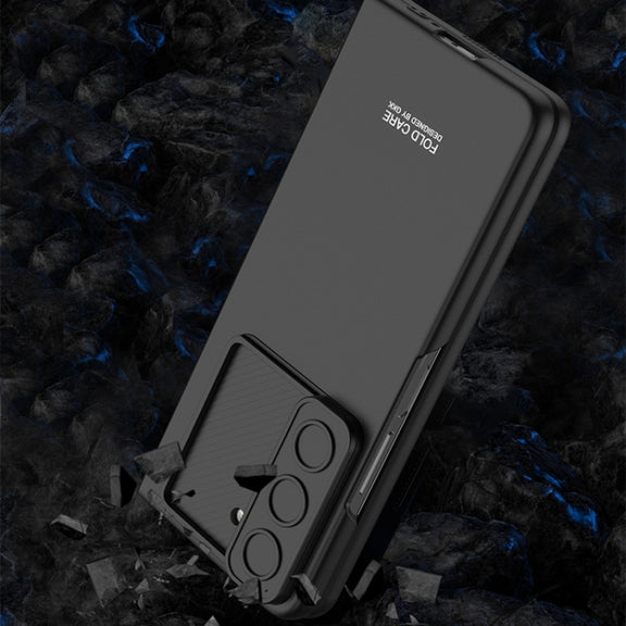 For Samsung Galaxy Z Fold5 GKK Integrated Ultra-thin Sliding Camshield Flip Phone Case(Silver)
