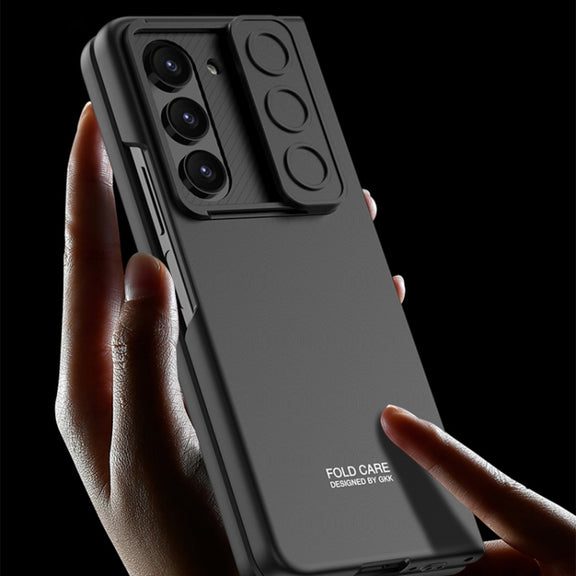 For Samsung Galaxy Z Fold5 GKK Integrated Ultra-thin Sliding Camshield Flip Phone Case(Black)
