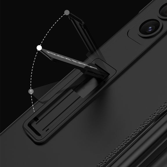 For Samsung Galaxy Z Fold5 GKK Full Coverage Magnetic Fold Hinge Phone Case with Pen Slots(Night Green)