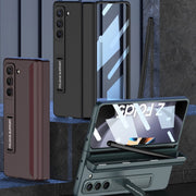 For Samsung Galaxy Z Fold5 GKK Integrated Magnetic Full Coverage Phone Flip Case with Pen Box(Grey)