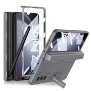 For Samsung Galaxy Z Fold5 GKK Magnetic Full Coverage Phone Flip Case with Pen Box(Grey)