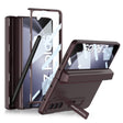 For Samsung Galaxy Z Fold5 GKK Magnetic Full Coverage Phone Flip Case with Pen Box(Wine Red) - Galaxy Z Fold5 Cases by GKK | Online Shopping South Africa | PMC TechLife | Buy Now Pay Later Mobicred