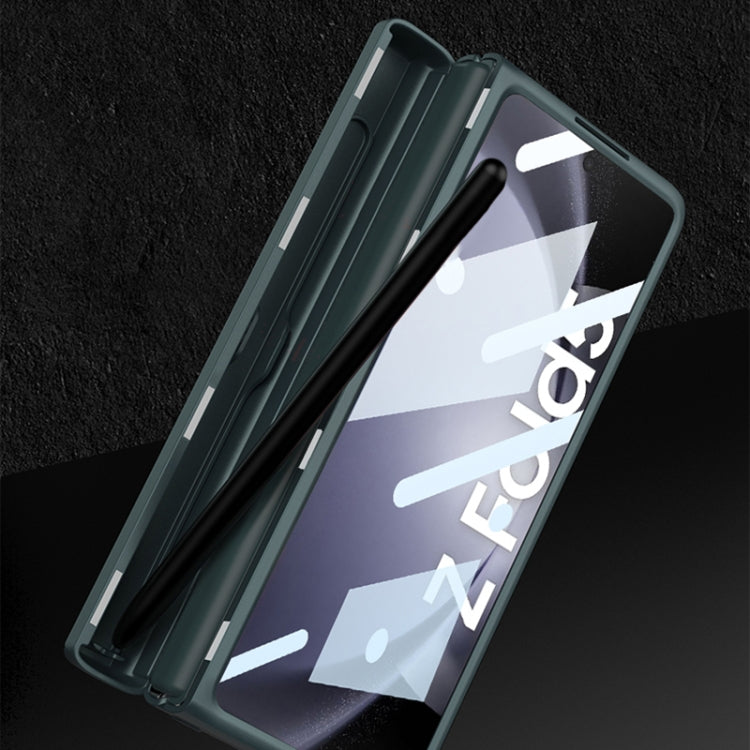 For Samsung Galaxy Z Fold5 GKK Magnetic Full Coverage Phone Flip Case with Pen Box(Silver)