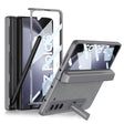For Samsung Galaxy Z Fold5 GKK Integrated Magnetic Flip Plain Leather Phone Case with Pen Box(Grey) - free shipping - PMC TechLife - Order now!