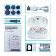 KAIXINWEI VHP-1607B DC3.7V In-ear Hearing Aid Sound Amplifier(White)