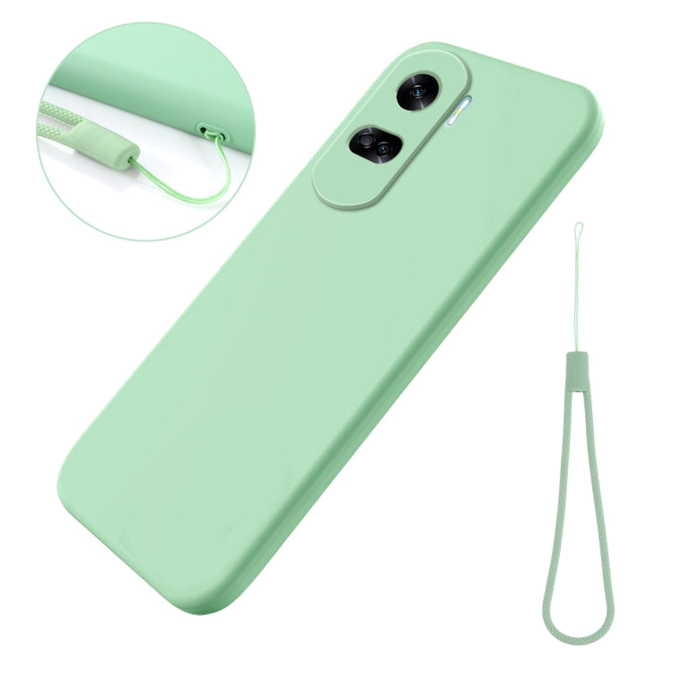For Honor 90 Lite / X50i Solid Color Liquid Silicone Dropproof Full Coverage Phone Case(Green)