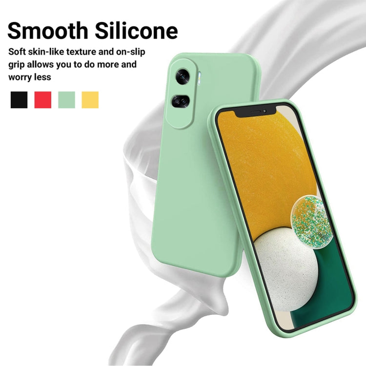 For Honor 90 Lite / X50i Solid Color Liquid Silicone Dropproof Full Coverage Phone Case(Green)