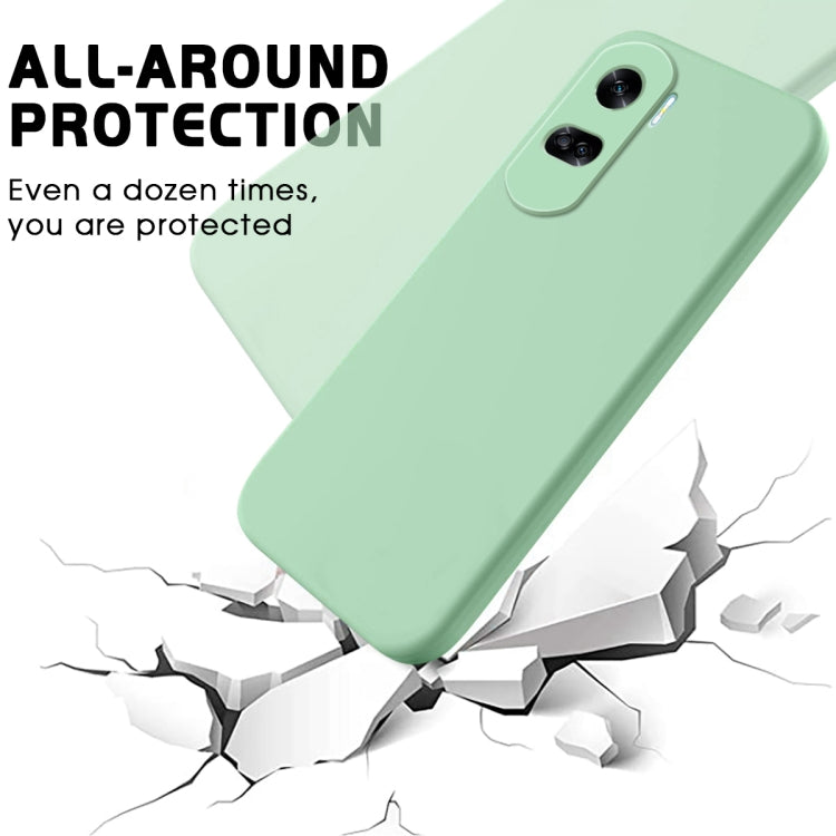 For Honor 90 Lite / X50i Solid Color Liquid Silicone Dropproof Full Coverage Phone Case(Green)