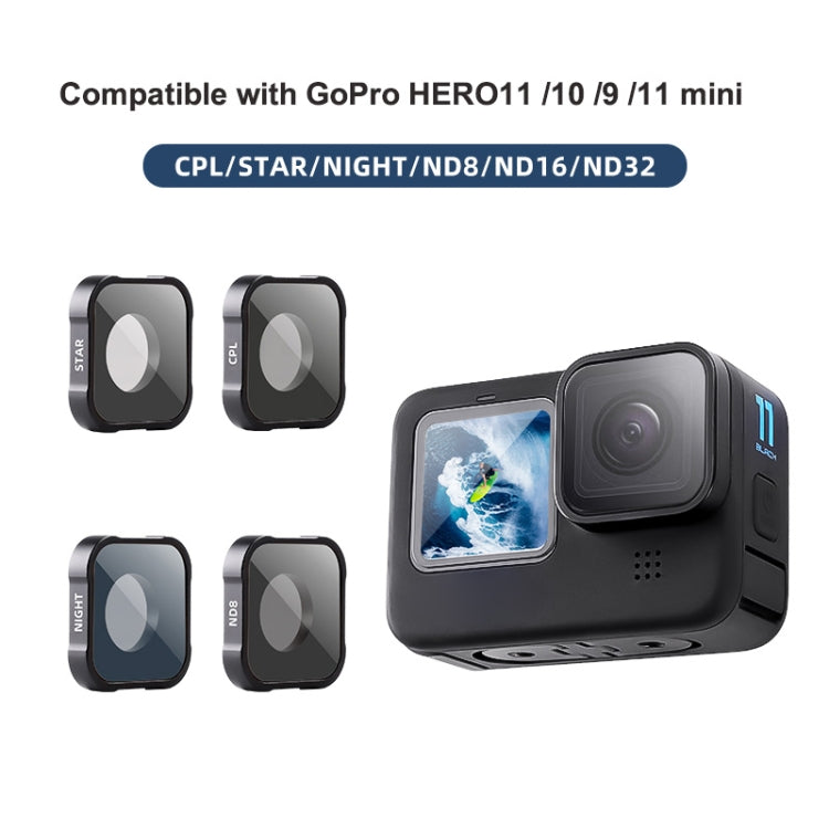 ND8 Filter Action Camera Lens Filter For GoPro Hero11 Black / Hero11 Black mini / HERO10 Black / HERO9 Black