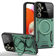 For Samsung Galaxy A14 5G Large Window MagSafe Holder Phone Case(Green) - Galaxy Phone Cases by PMC TechLife | Online Shopping South Africa | PMC TechLife