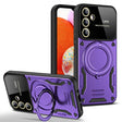 For Samsung Galaxy A14 5G Large Window MagSafe Holder Phone Case(Purple) - Galaxy Phone Cases by PMC TechLife | Online Shopping South Africa | PMC TechLife
