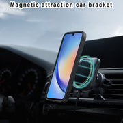 For Samsung Galaxy A34 5G Large Window MagSafe Holder Phone Case(Black)