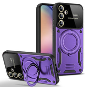 For Samsung Galaxy A54 5G Large Window MagSafe Holder Phone Case(Purple)