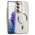 For Samsung Galaxy S20 FE CD Texture Plating TPU MagSafe Phone Case with Lens Film(Brown) - Galaxy S20 FE Cases by PMC TechLife | Online Shopping South Africa | PMC TechLife