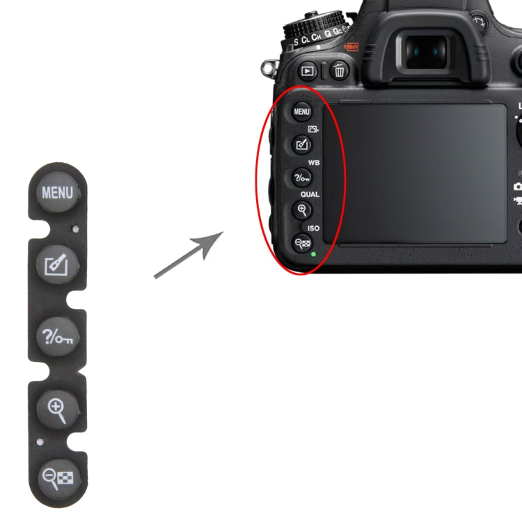 For Nikon D7200 Menu Button Cap