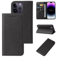 For iPhone 15 Pro Magnetic Closure Leather Phone Case(Black) - iPhone 15 Pro Cases by PMC TechLife | Online Shopping South Africa | PMC TechLife | Buy Now Pay Later Mobicred