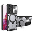 For Samsung Galaxy S23 FE 5G CD Texture Sliding Camshield Magnetic Holder Phone Case(Silver) - free shipping - PMC TechLife - Order now!