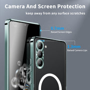 For Samsung Galaxy S24 5G MagSafe Magnetic Frosted Metal Phone Case(Green)