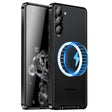 For Samsung Galaxy S24+ 5G MagSafe Magnetic Frosted Metal Phone Case(Black) - Galaxy S24+ 5G Cases by PMC TechLife | Online Shopping South Africa | PMC TechLife