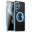 For Samsung Galaxy S24 Ultra 5G MagSafe Magnetic Frosted Metal Phone Case(Blue) - Galaxy S24 Ultra 5G Cases by PMC TechLife | Online Shopping South Africa | PMC TechLife