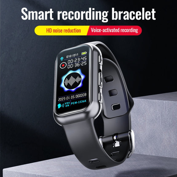 JNN S16 Smart HD Noise Reduction Bluetooth MP3 Voice Control Recording Bracelet, Memory:16GB