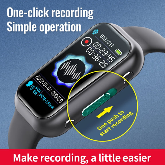 JNN S16 Smart HD Noise Reduction Bluetooth MP3 Voice Control Recording Bracelet, Memory:4GB