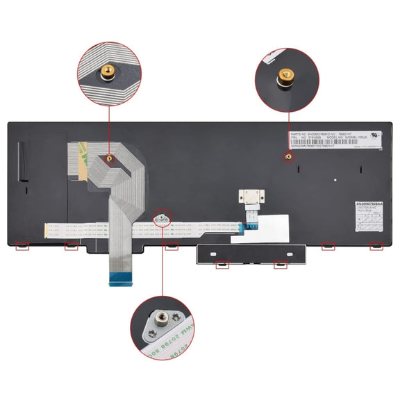 For Lenovo P51S P52S T570 T580 US Version Backlight Laptop Keyboard