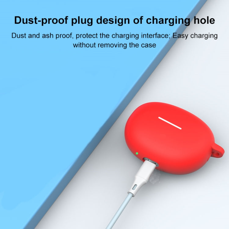 For Xiaomi Redmi Buds 4 Active Shockproof Silicone Earphone Protective Case with Hook(White)
