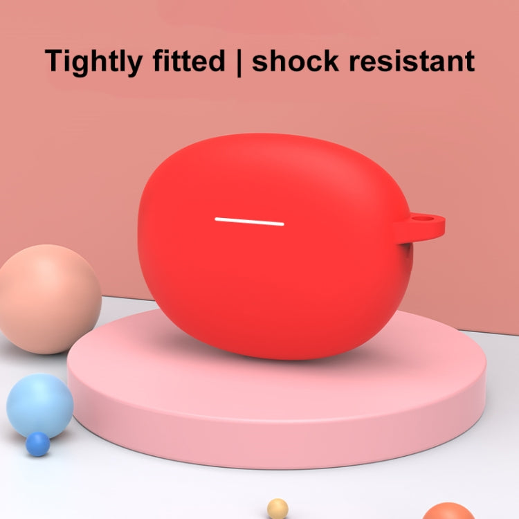 For Xiaomi Redmi Buds 4 Active Shockproof Silicone Earphone Protective Case with Hook(Red)