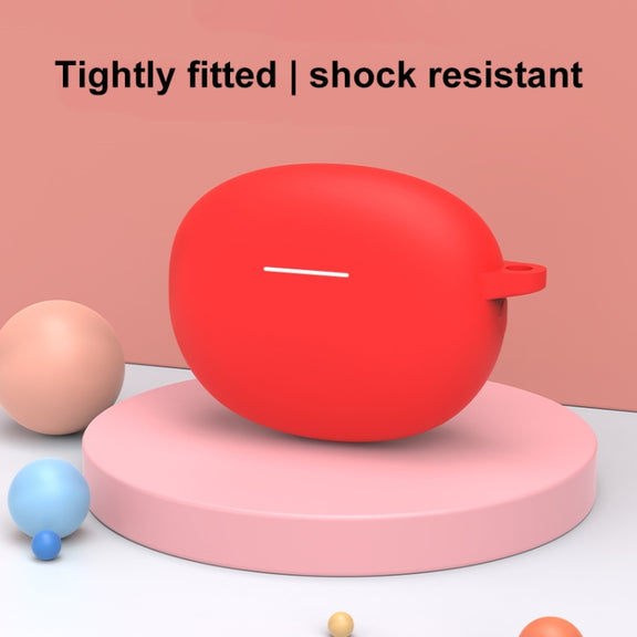 For Xiaomi Redmi Buds 4 Active Shockproof Silicone Earphone Protective Case with Hook(Red)