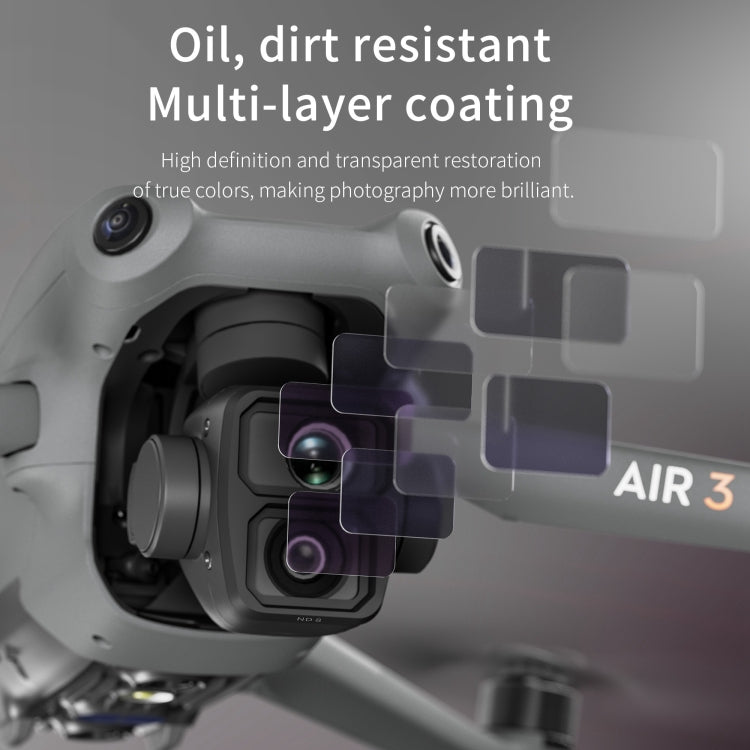 For DJI Air 3 STARTRC Drone Lens Filter, Lens:6 in 1 ND8/16/32/64 UV CPL