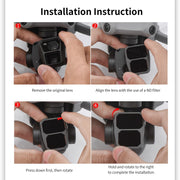 For DJI Air 3 STARTRC Drone Lens Filter, Lens:6 in 1 ND8/16/32/64 UV CPL