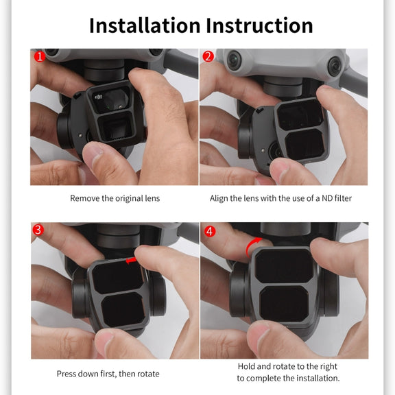 For DJI Air 3 STARTRC Drone Lens Filter, Lens:6 in 1 ND8/16/32/64 UV CPL