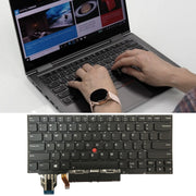 For Lenovo ThinkPad X1 Yoga 4th Gen 20QF US Version Backlight Laptop Keyboard with Touchpad Button(Dark Grey)