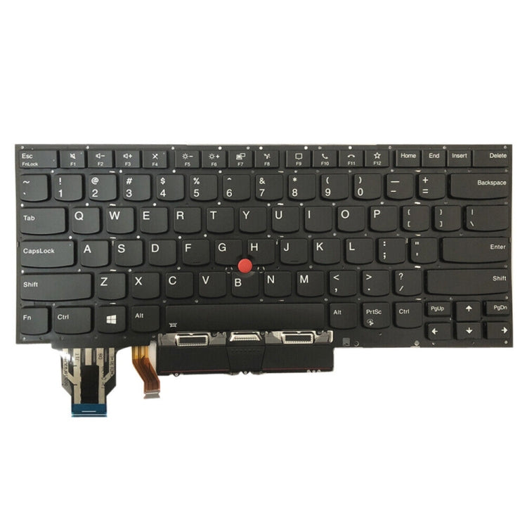 For Lenovo ThinkPad X1 Yoga 5th Gen 20UB US Version Backlight Laptop Keyboard with Touchpad Button(Dark Grey)