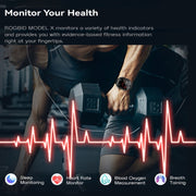 Model X 1.99 inch IP68 Water-resistant Android 9.0 4G Dual Cameras Matte Smart Watch, Specification:4GB+128GB(Black)