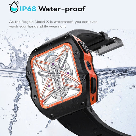 Model X 1.99 inch IP68 Water-resistant Android 9.0 4G Dual Cameras Matte Smart Watch, Specification:2GB+16GB(Black)