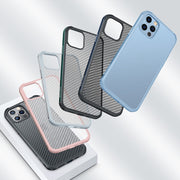 For iPhone 13 Pro SULADA Luxury 3D Carbon Fiber Textured Metal + TPU Frame Phone Case(Dark Green)