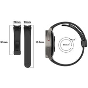 For Samsung Galaxy Watch 6 / 6 Classic Magnetic Folding Black Buckle Silicone Watch Band(Black)