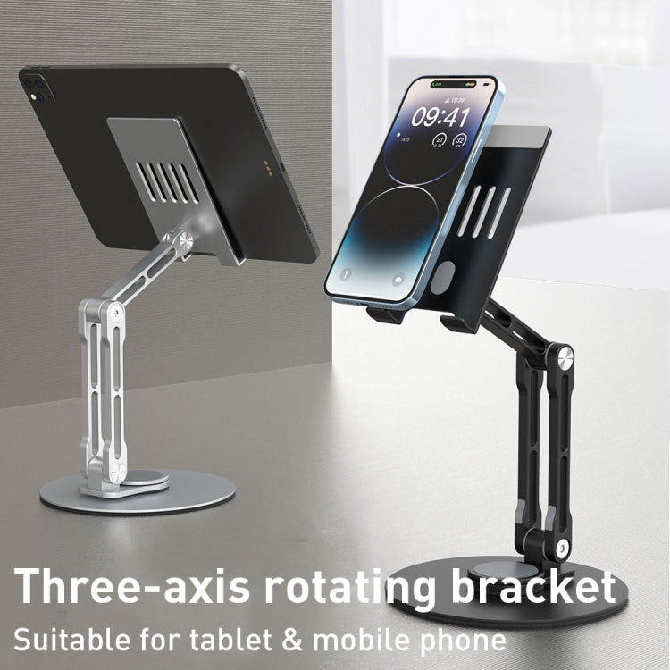 R-JUST HZ40 Mechanical Lift Tablet Desktop Stand(Silver)