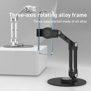 R-JUST HZ42 Clip Type Disc Rotating Phone Desktop Stand(Silver)