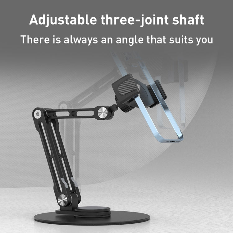 R-JUST HZ42 Clip Type Disc Rotating Phone Desktop Stand(Silver)