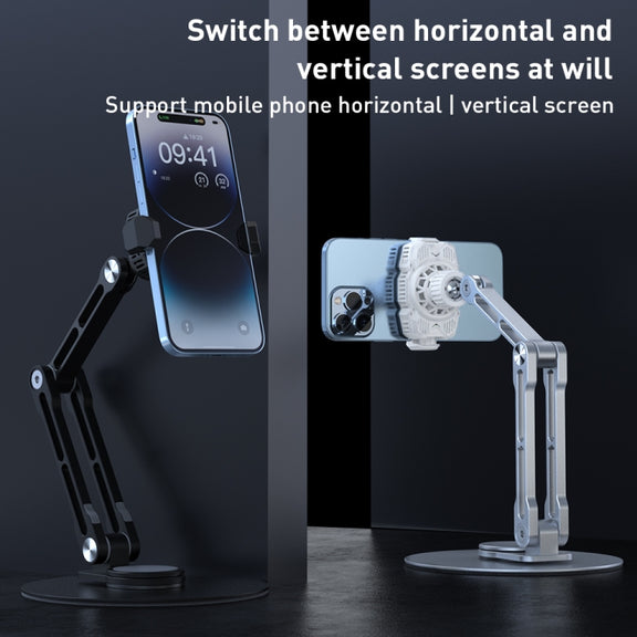 R-JUST HZ43 Cooling Rotating Live Phone Holder(Black)