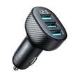 JOYROOM JR-CCD03 3.4A 3 x USB Ports Digital Display Car Charger(Black) - Car Charger by JOYROOM | Online Shopping South Africa | PMC TechLife | Buy Now Pay Later Mobicred