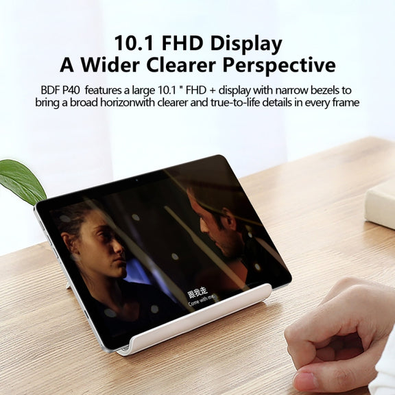 BDF P40 4G LTE Tablet PC 10.1 inch, 8GB+128GB, Android 11 MTK6755 Octa Core, Support Dual SIM, EU Plug(Grey)
