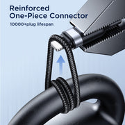JOYROOM A18 3.5A USB to 8 Pin+USB-C/Type-C+Micro USB 3 in 1 Data Cable, Length:0.3m(Black)