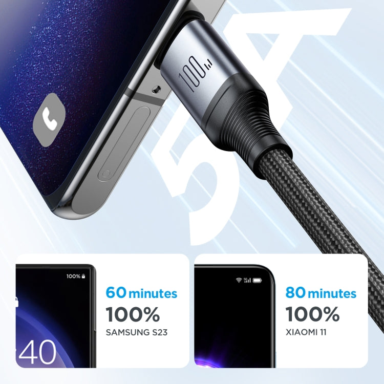 JOYROOM A21 100W Type-C to Dual Type-C 2 in 1 Charging Cable, Length: 1.5m(Black)